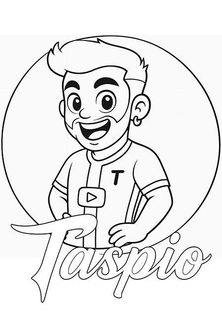 Taspio para Imprimir e Colorir em PDF A4