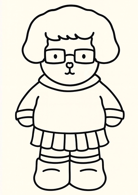 Velma Scooby Doo Para Colorir