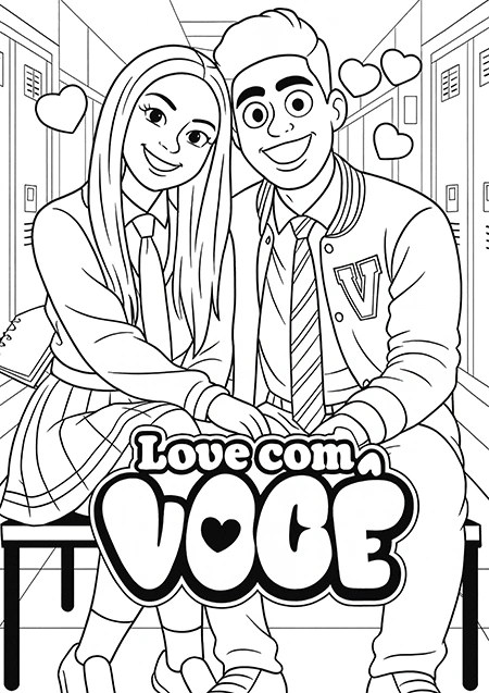 Vinibug e Lua Para Colorir